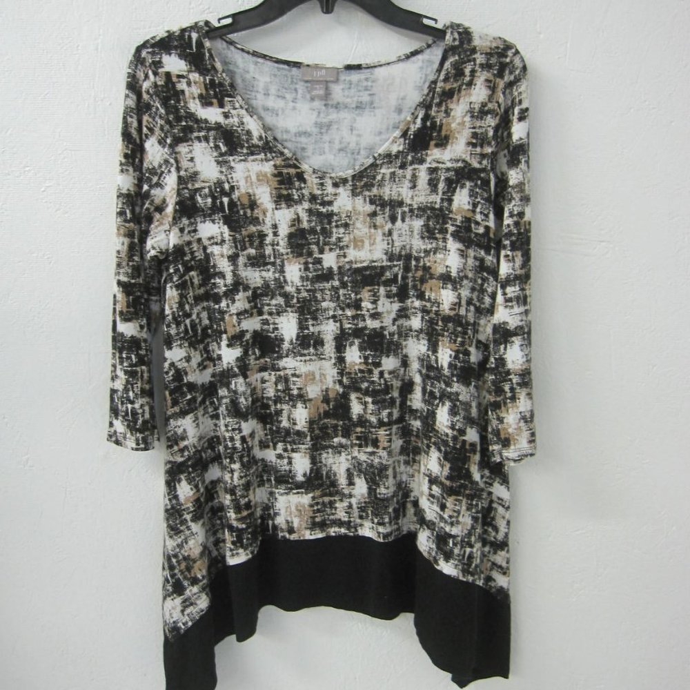 💚 J Jill Stretch Comfy Top Small Asymmetrical Hem